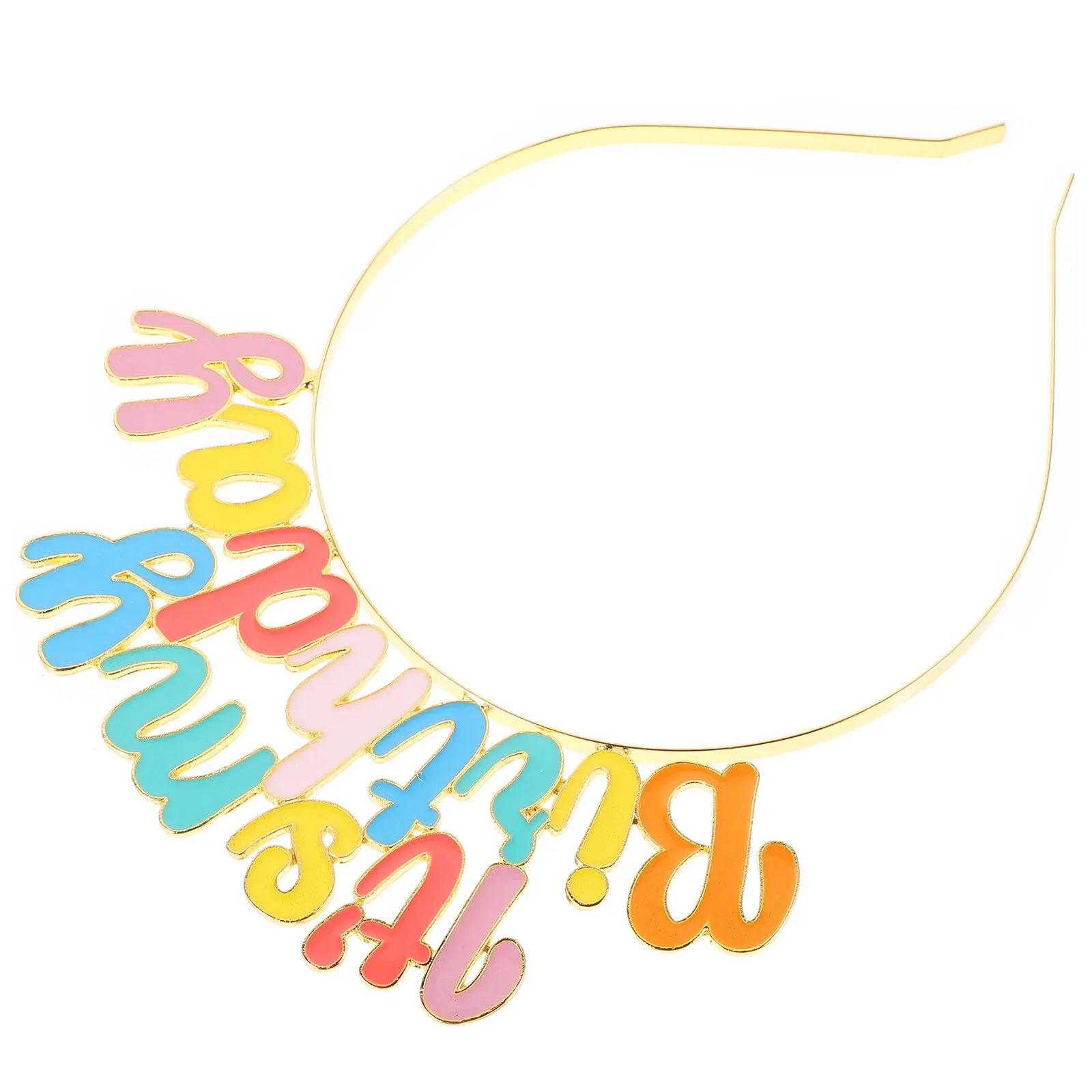 

1 шт. Праздничный ободок для волос на день рождения, стильный красочный детский головной убор, милый аксессуар для волос для девочек и мальчиков, повязка на голову на день рождения