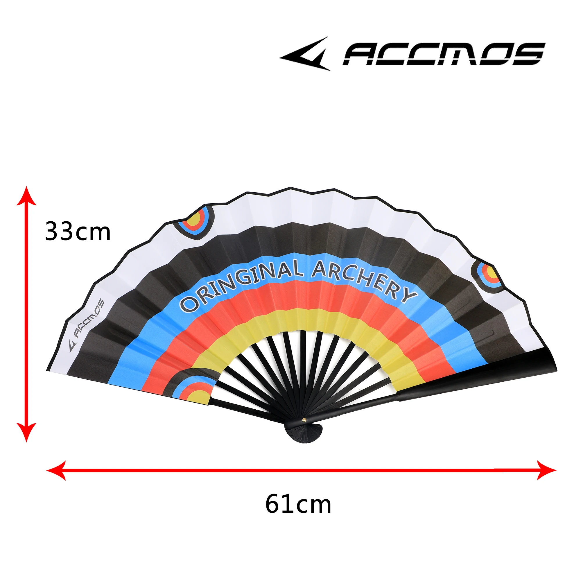 ACCMOS Silk-like Cloth Folding Fan High Quality Sports Style Hand Fan Archery Relevant Gift Equipment