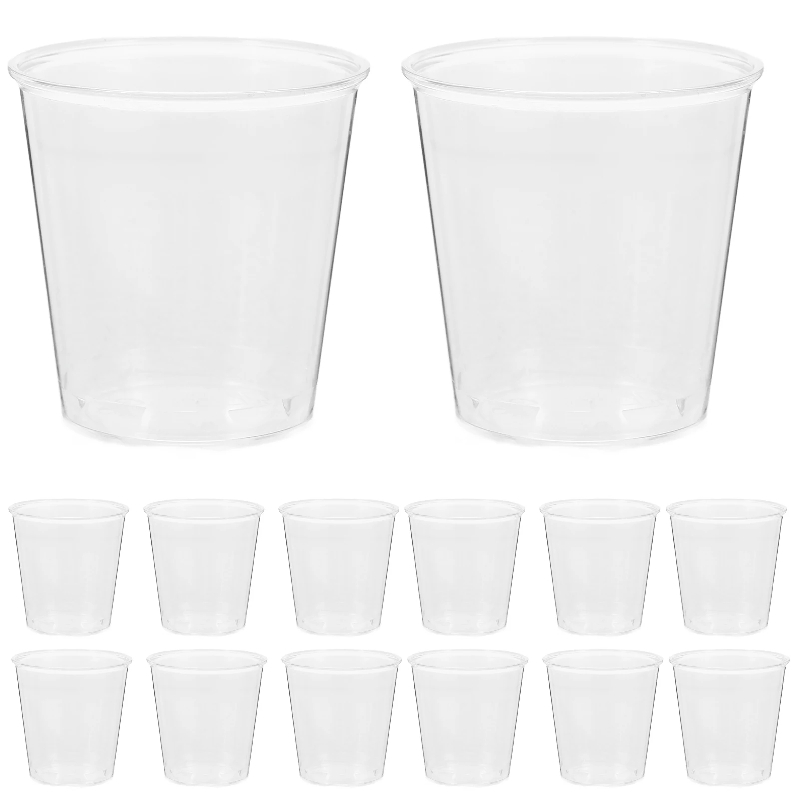 

100pcs 60ML 2OZ Thick Plastic Tasting Cups for Party Bar Disposable Drinkware Clear Cocktail Glasses plastic cups