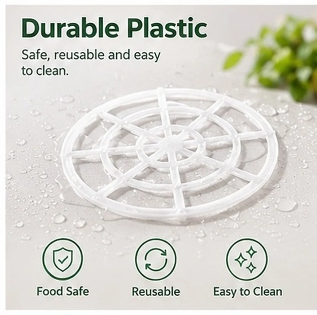 15Pcs Fermenting Jar Press Plate Mesh Pickle Presser Plastic Fermenting Fixer for Sauerkraut Kimchi Pickling Home Brewing