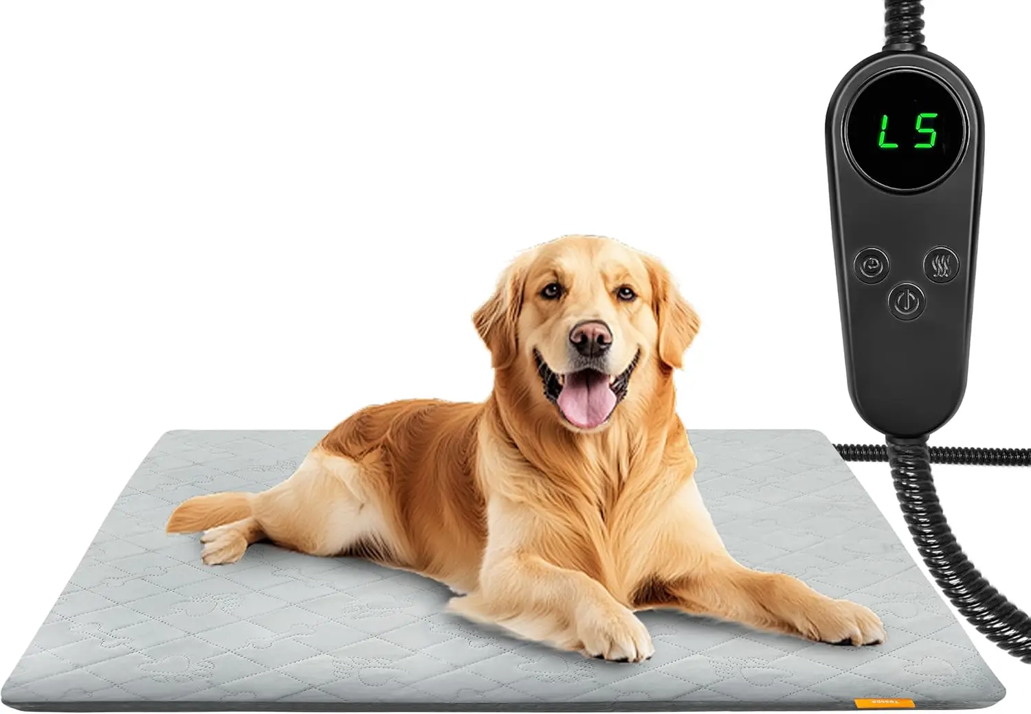 

Electric Pet Heating Pad for Cats and Dogs, Waterproof Chew-Resistant Mat with Adjustable Timer & Temperature