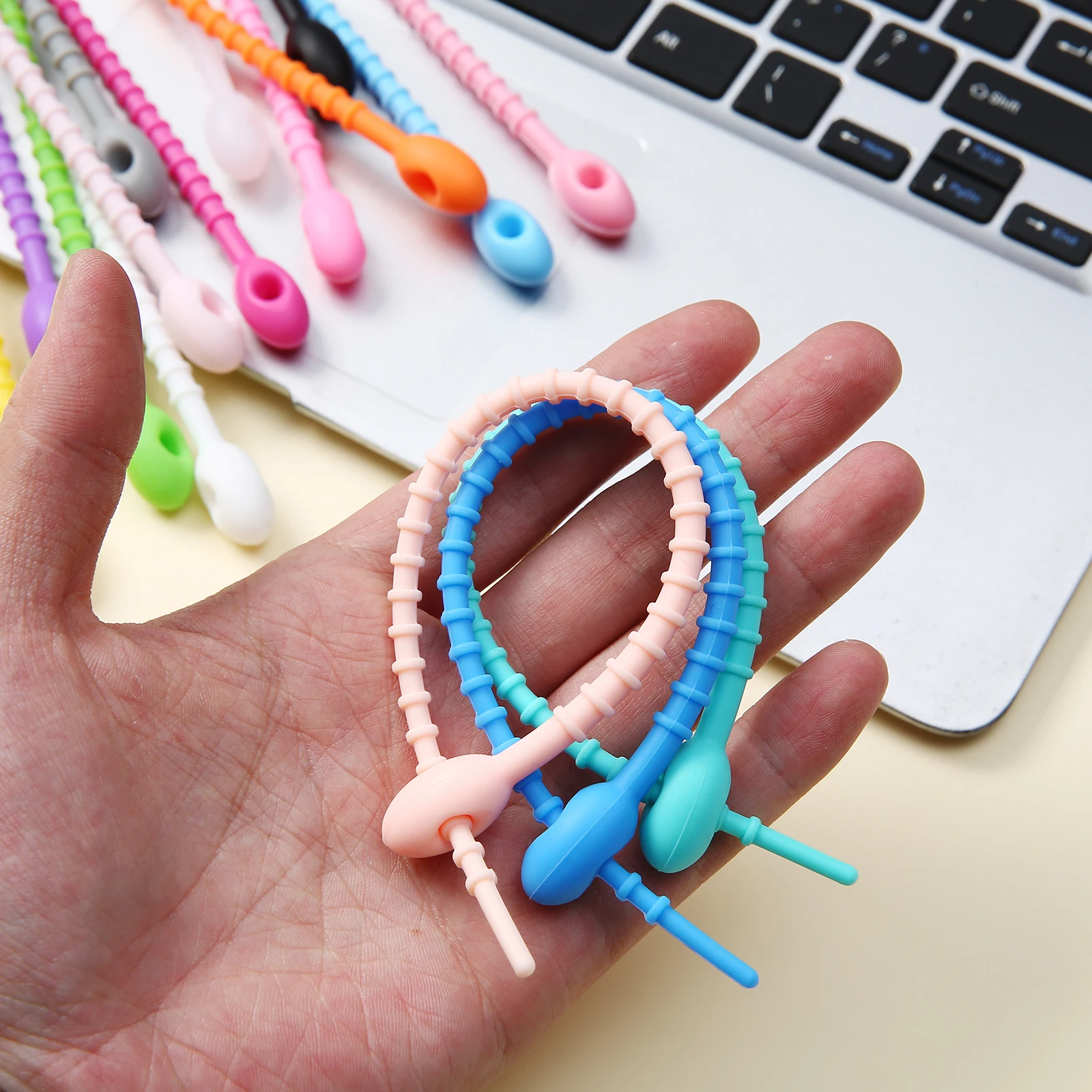 KeyChain Tag Rope Silicone Rubber Loop, DIY Key Holder