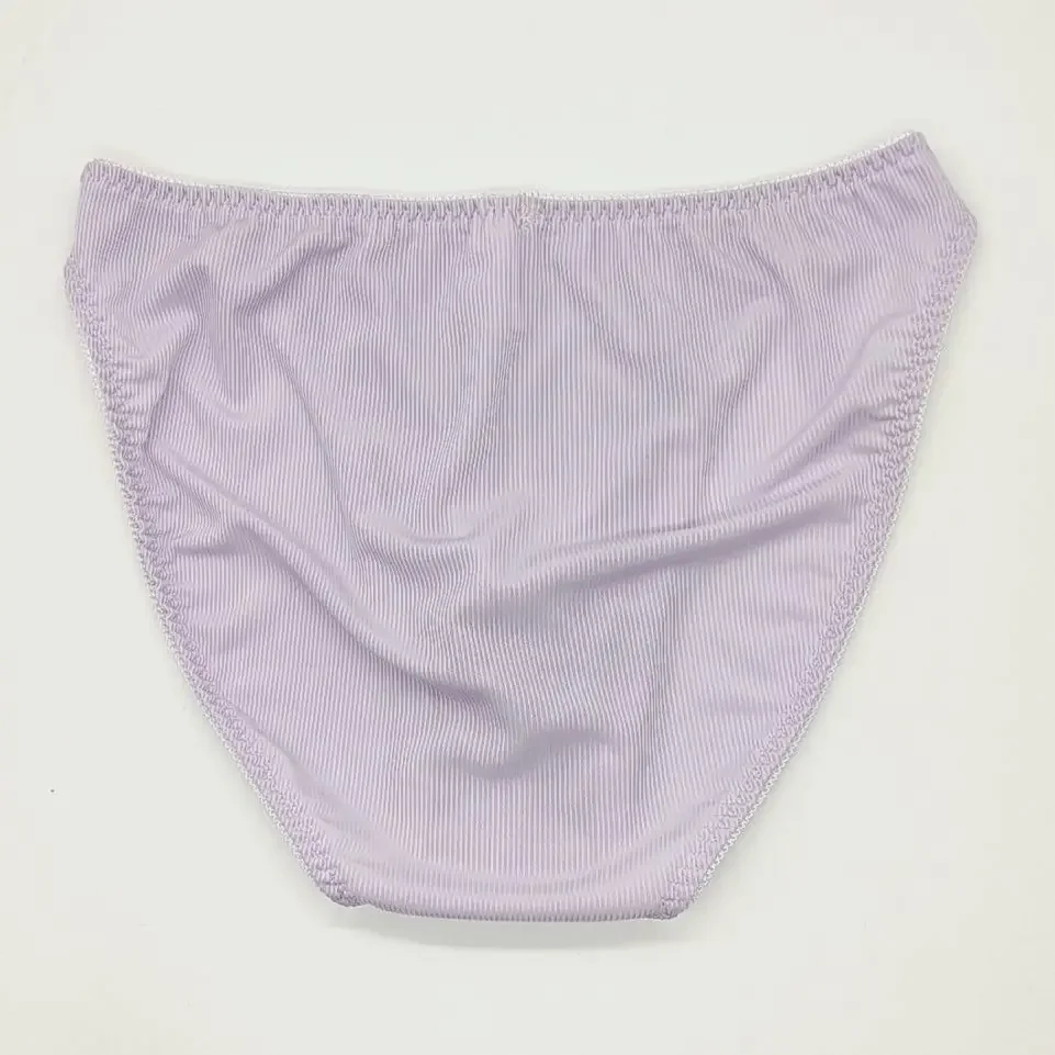 Man's Purple Strip Design Silky Touch Cooling Panty Briefs BF Gifts Harajuku