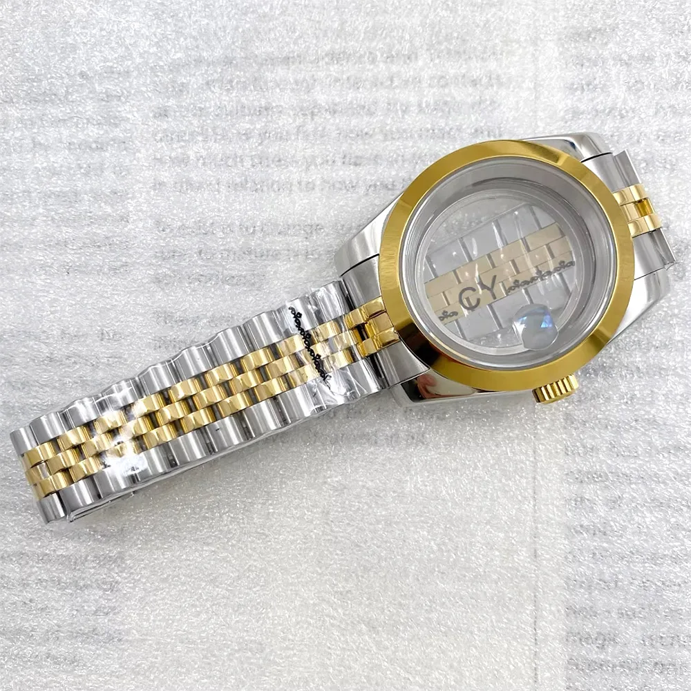 

Золотой корпус для часов с ремешком, корпус NH35 для Datejust, механизм NH35 NH36 NH34, циферблат 28,5 мм, корпус 36 мм/39 мм с сапфировым стеклом