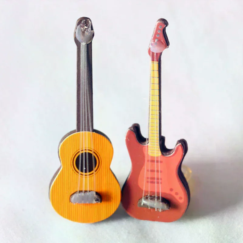 Mini furniture model classical guitar popular electric guitar  instrumen