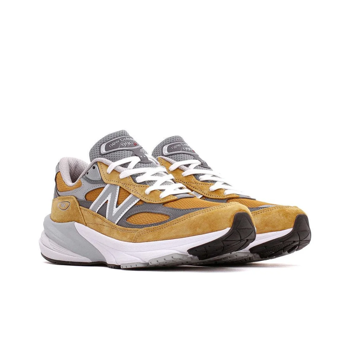 حذاء كاجوال New Balance NB 990 V6 بمقدمة مستديرة ومريح وقصة منخفضة للرجال والنساء، بني، رمادي، أبيض #4