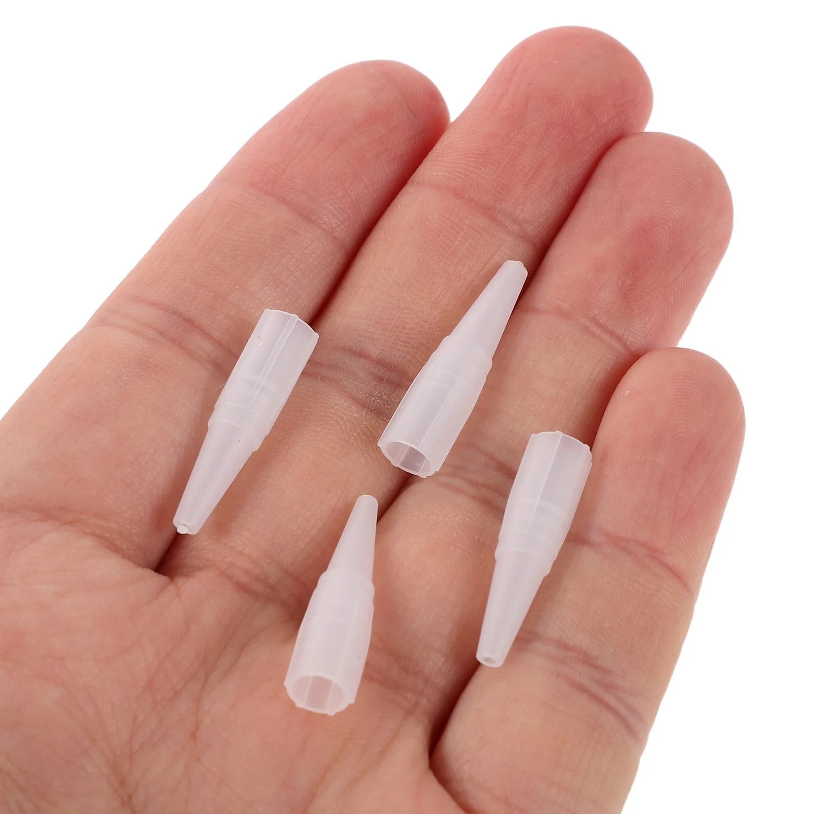 

500Pcs Tattoo Machine Tip Covers Clear Plastic Replacement Needle Caps for Eyebrow Tattooing Enhanced Comfort Precision Artistic