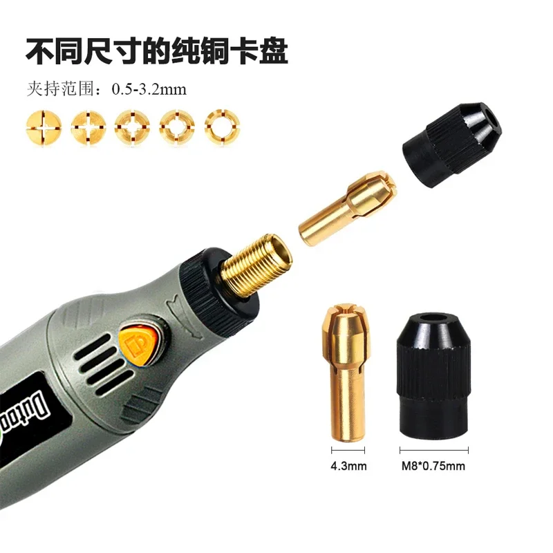 Electric Mini Electric Grinder Small Handheld Grinder Polished Jade Punching Cutter Wireless Charging Engraving Pen