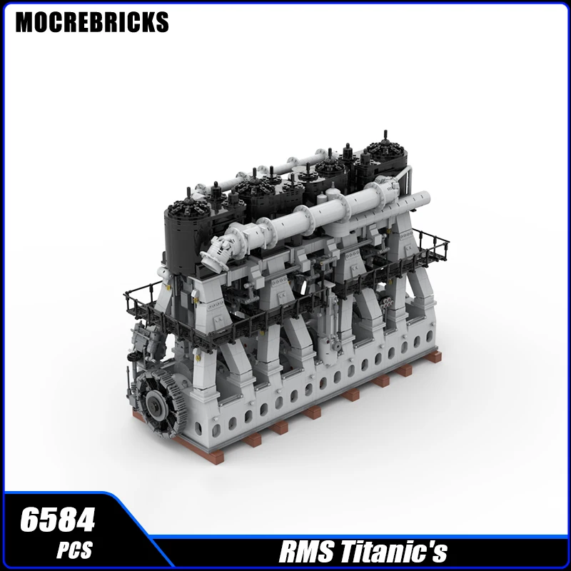 

6584pcs MOC-157380 Reciprocating Triple-Expansion Steam Engine Model Building Block Technology Bricks Set Toys