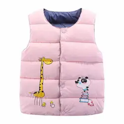 Baby Boys Girls Warm Spring Autumn Down Jacket Vest Children Outerwear Clothing Toddler Padded Waistcoat Kids Outfits Clothes