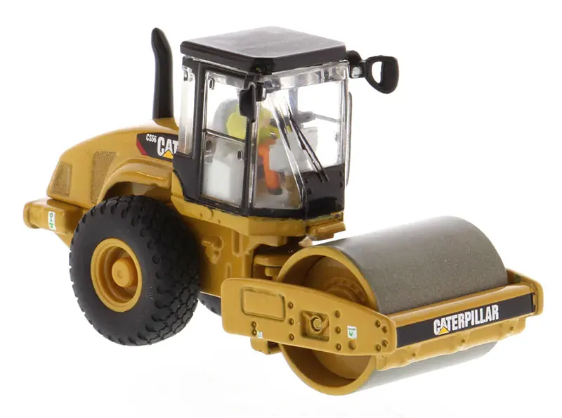 DM  1 87 Cat CS56 Smooth Drum Vibratory Soil Compactor HO Scale by DM Diecast Master #85246