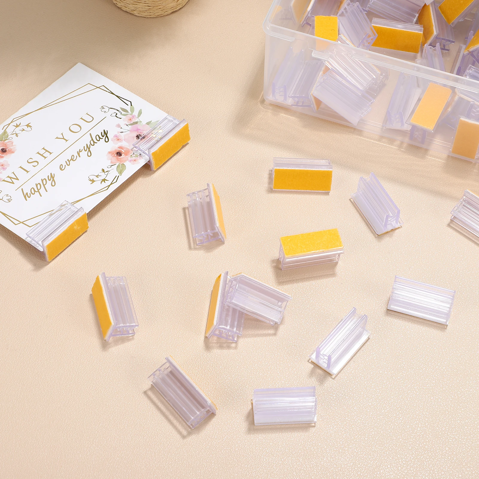 ที่ใส่ป้ายอะคริลิค 50 ชิ้น แบบหนา สำหรับติดป้ายแสดงสินค้า ติดตั้งง่าย ใช้สำหรับป้ายชื่อ ป้ายราคา