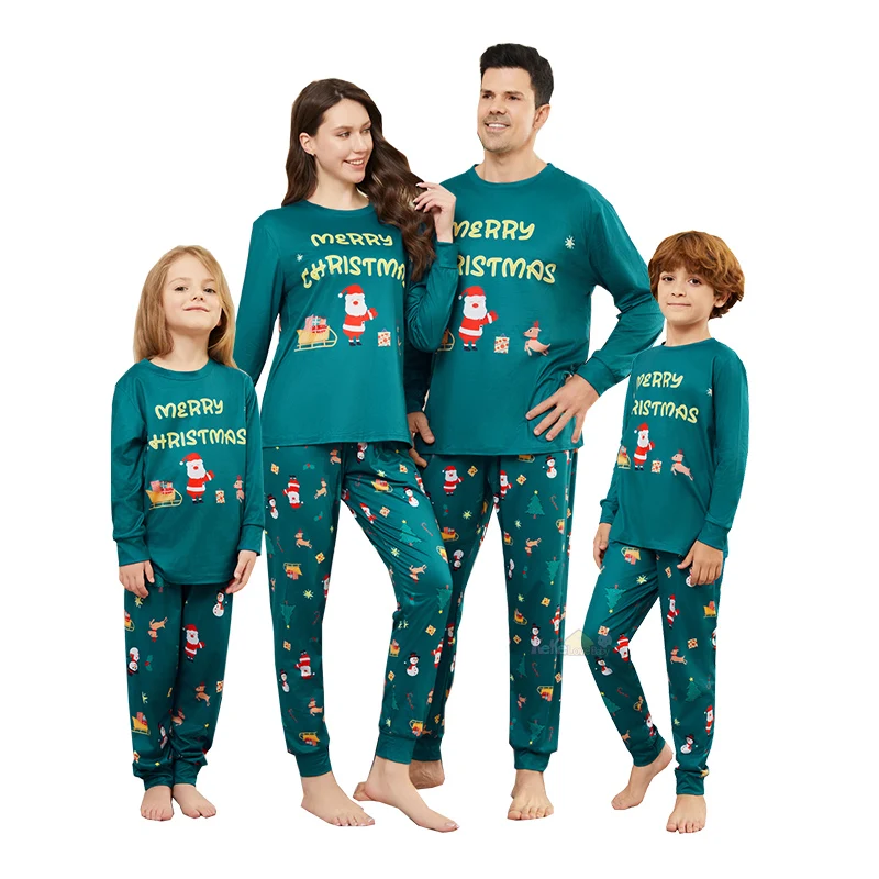 Family Matching Christmas Pijama Outfits, pijamas de Natal, roupas de cachorro, tops, calças, adulto, crianças, bebê, 2020, 2 peças