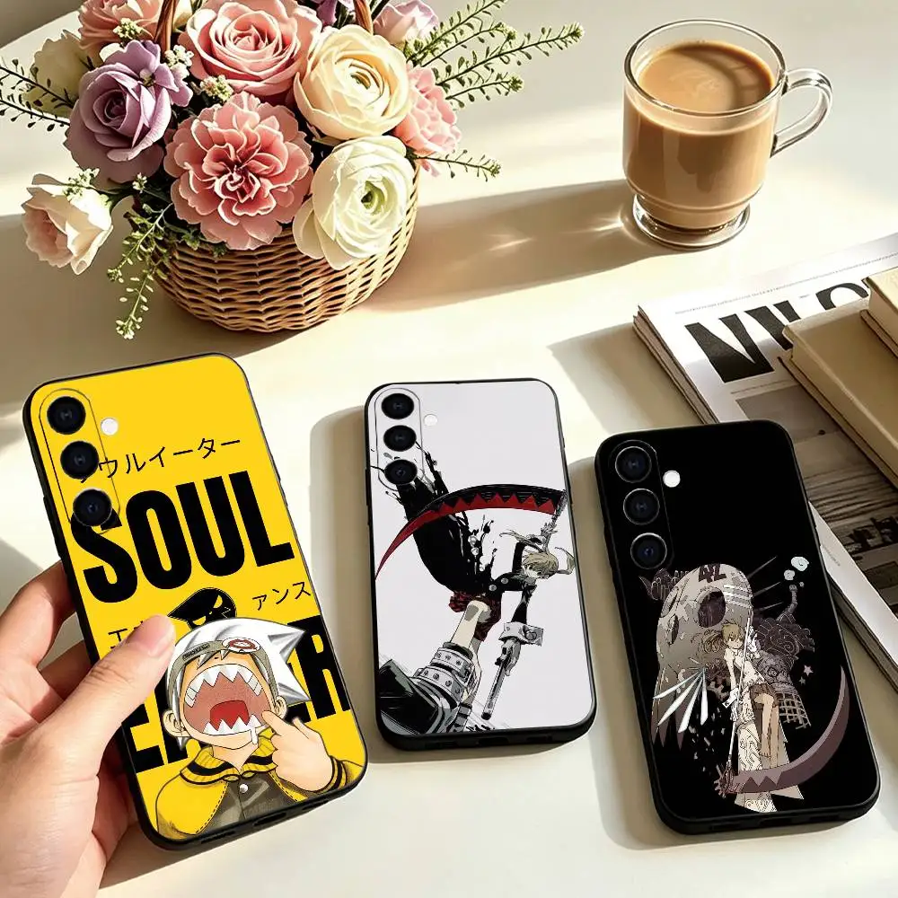 A-Anime Soul Eater  Phone Case Black Silicone Soft For Samsung Galaxy A73,A72,A71,A70,A53,A52,A51