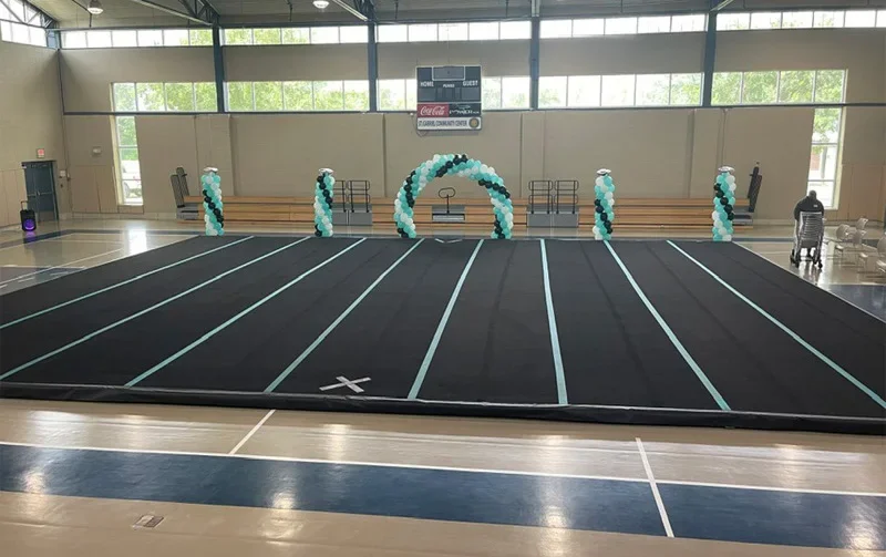 Competition sprung floor gymnastic spring floor 42ft*54ft  size  42ft*42ft  for training at club or competition