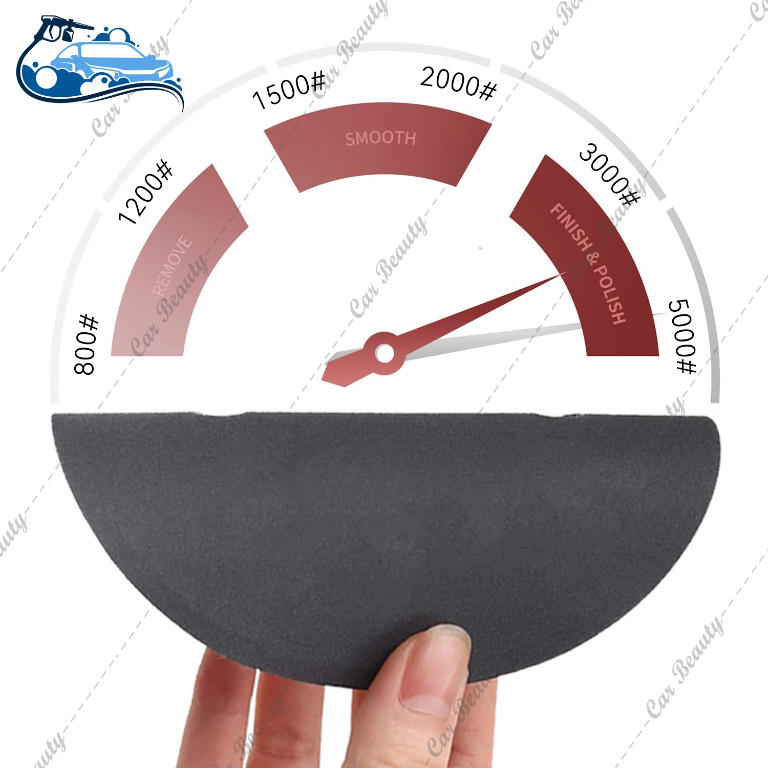 Wet Polishing Sandpaper Round Sanding Paper for Disc Hook&Loop Sanding Sheet Pads Work on Wood Metal Plastic Stone Car Detailing