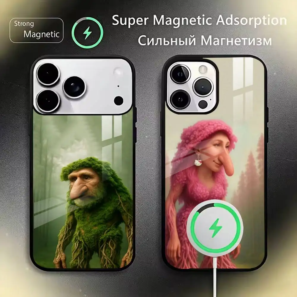Italian Brainrot Tung Tung  Phone Case For iPhone17,16,15,14,13,12,11 Plus,Pro Supports Magnetic Wireless Charging