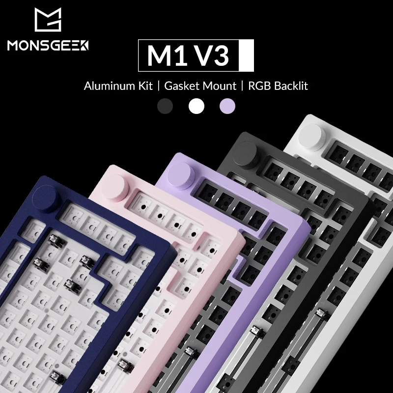 

Набор для творчества AKKO MonsGeek M1 V3, Механическая игровая клавиатура, набор для Barebone VIA/QMK 75%, 3/5 контактов, горячая замена, RGB, прокладка, алюминиевая стандартная