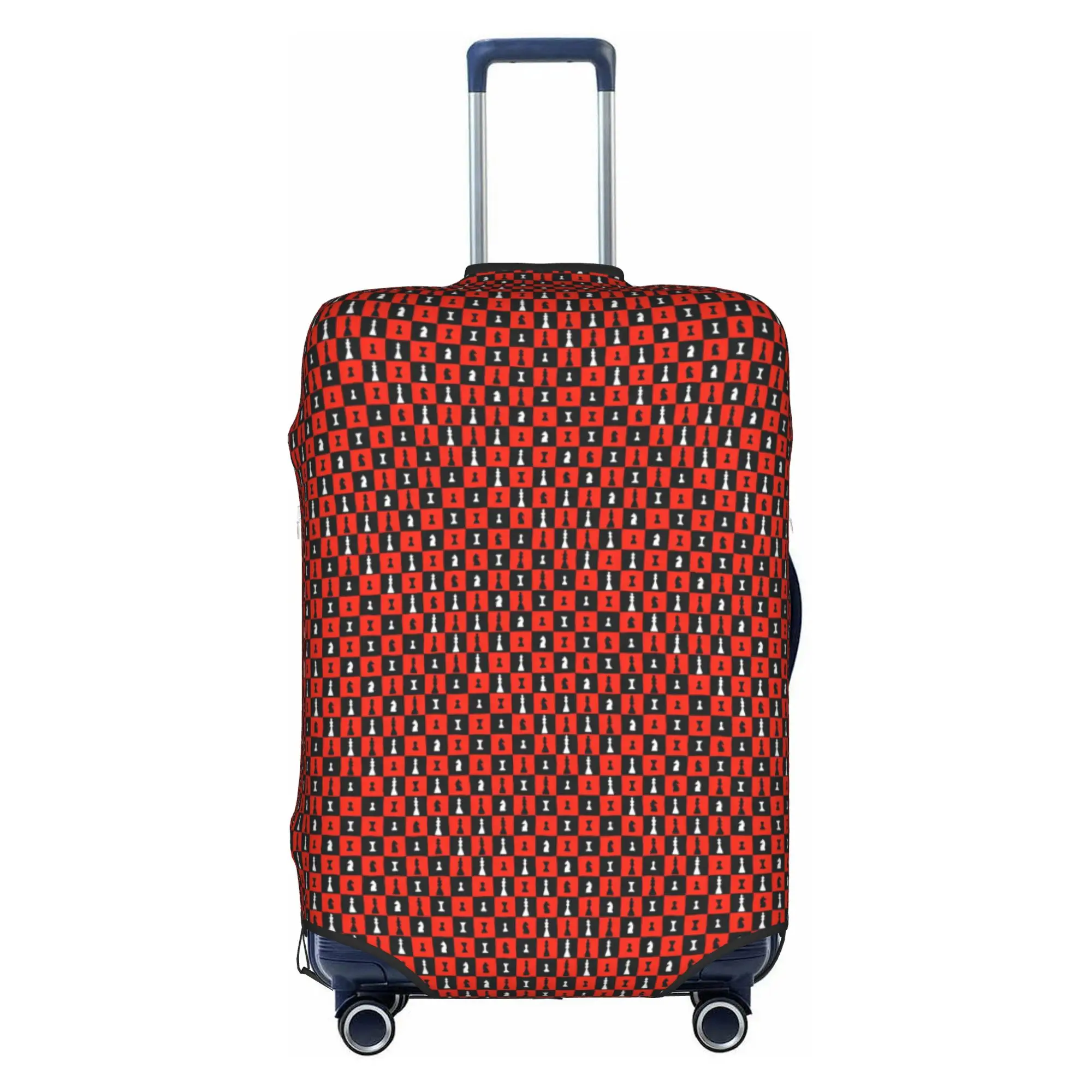Chess Lover Checkerboard Luggage Cover Protector Cute  Travel Suitcase Covers for 18-32 Inch