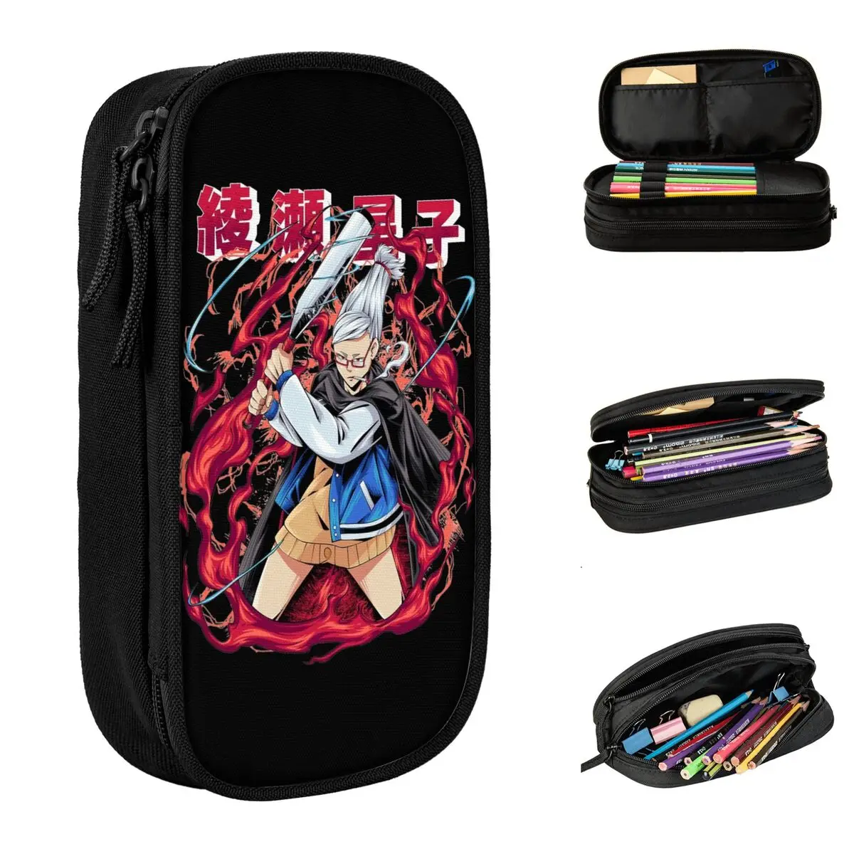 Lovely Seiko Ayase Dandadan Anime Pencil Cases Pencilcases Pen Box Large Storage Pencil Bags Office Cosmetic Stationery