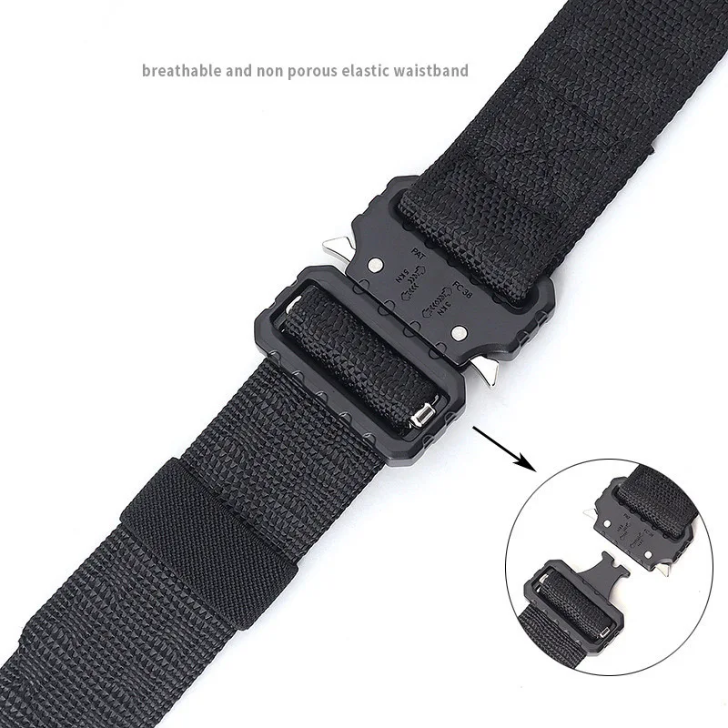 2024 New 2.5cm Wide Tactical Belt British Men And Women's Classic Multi Color Outdoor Multi Function Quick Release Buckle Black