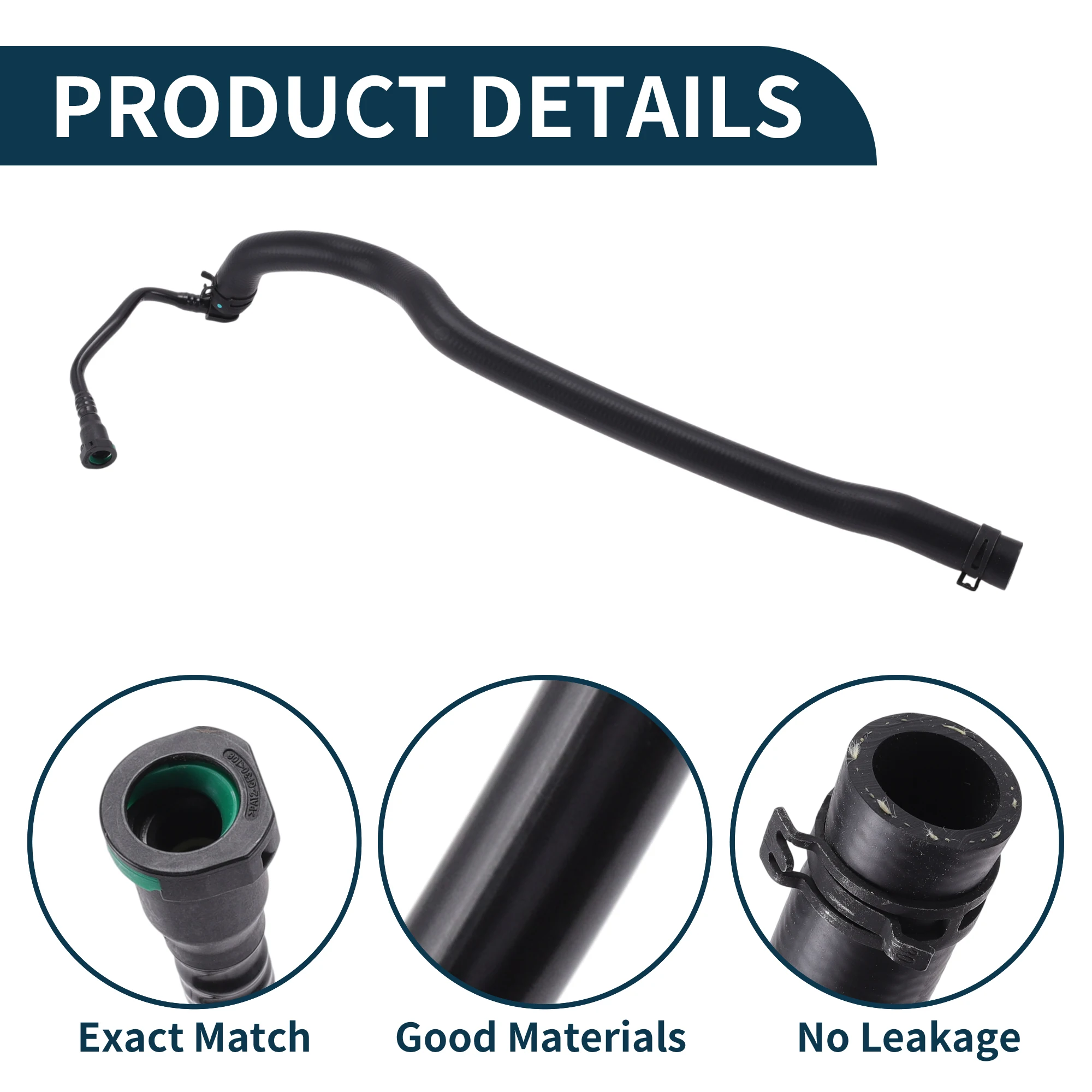 

UXCELL Radiator Hose Heater Hose No.LR013691 for Land Rover for Land Rover LR4 2010-2016 Rubber Upper Hose Black 1 Pc