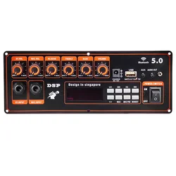 12V 100W Bluetooth Amplifier Board Square Dance Speaker Amplifier Support  AUX MIC TF-Card U-Disk Recording 6-12Inch Speaker