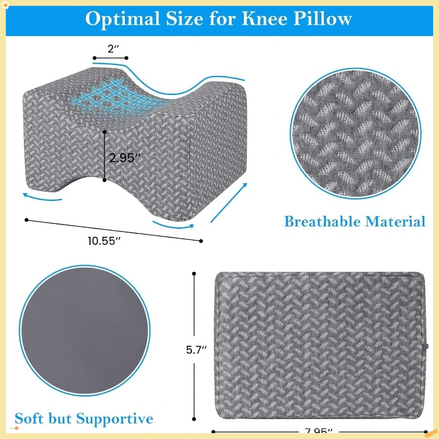 وسادة الركبة من إسفنج الذاكرة، وسادة الركبة للنائمون الجانبيين، وسائد الساق للنوم الدورة الدموية، وسادة الارتفاع