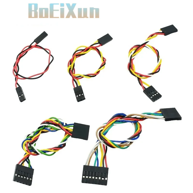 10PCS / LOT 2.54MM DuPont Terminal Wire 200MM 20CM Double Head Cable 2P 3P 4P 6P 8P Color Line With Seat Son