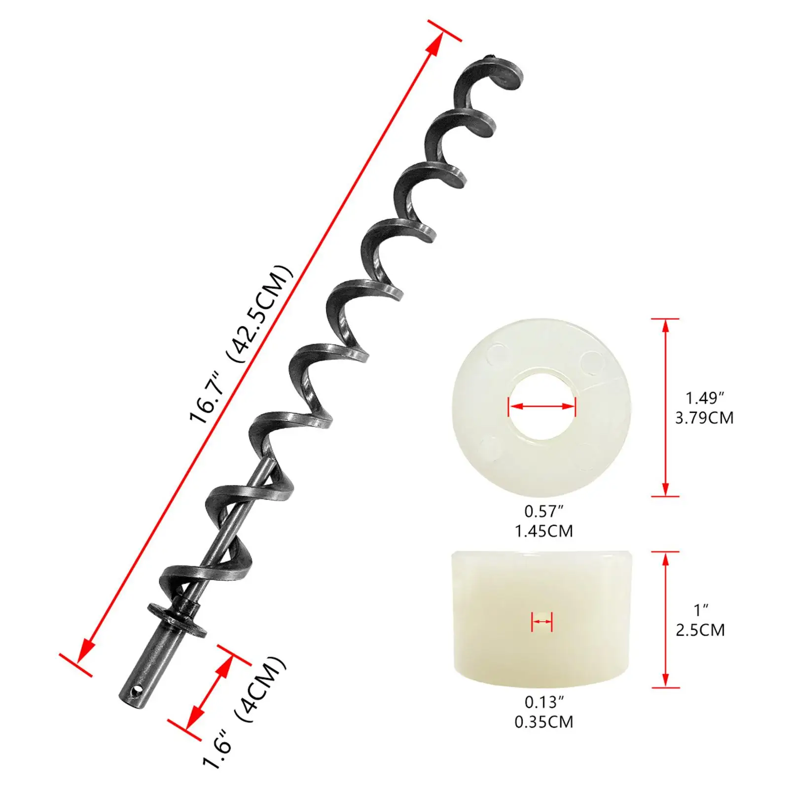 Wood Pellet Oven BBQ Smoker Auger Parts Sturdy Easy to Use Feeding Screw Rod Multiuse for Picnic Barbecue Cooking Equipment