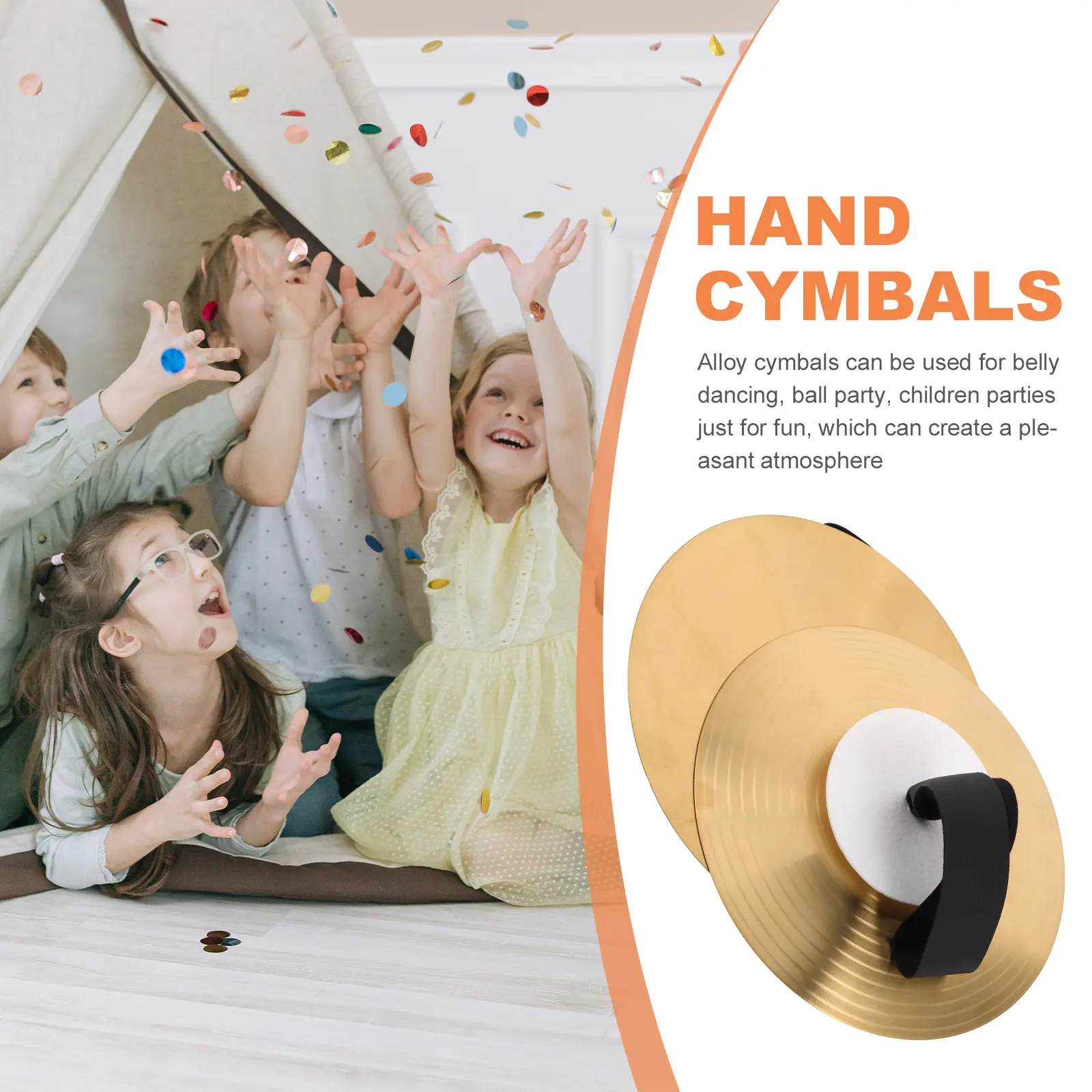 

Military Cymbal Kids Portable Metal Performance Instrument Small Hand Percussion Toy Dance Party Prop Robust Durable Shining