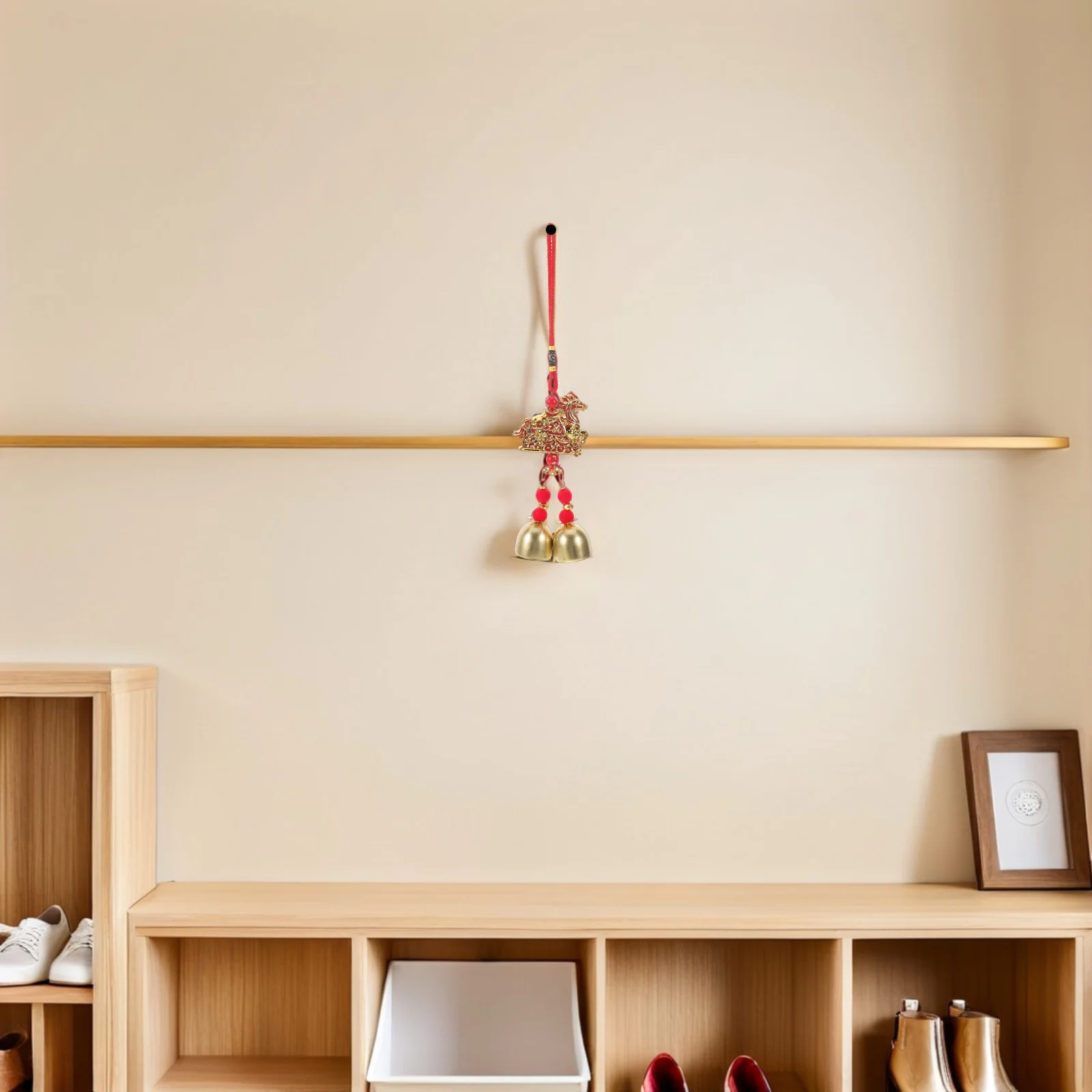 

2Pcs 2026 Year of The Horse Wind Chime Chinese New Year Decorations Spring Festival Pendant Feng Shui Hanging Ornaments