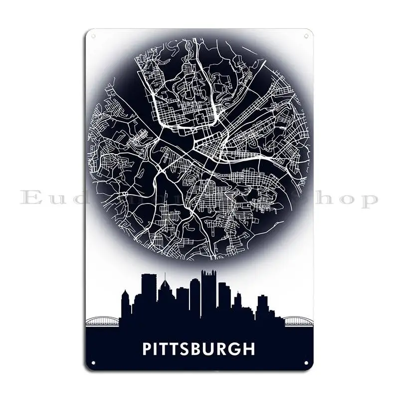 Pittsburgh Pa Usa Metal Plaque Poster Party Retro Club Bar Iron Retro Tin Sign Poster