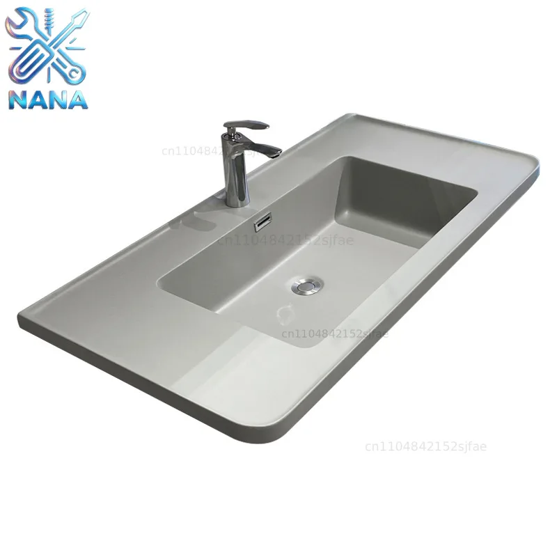 New simple bathroom bathroom bathroom cabinet skin feeling wash basin wash basin countertop artificial stone integrated basin