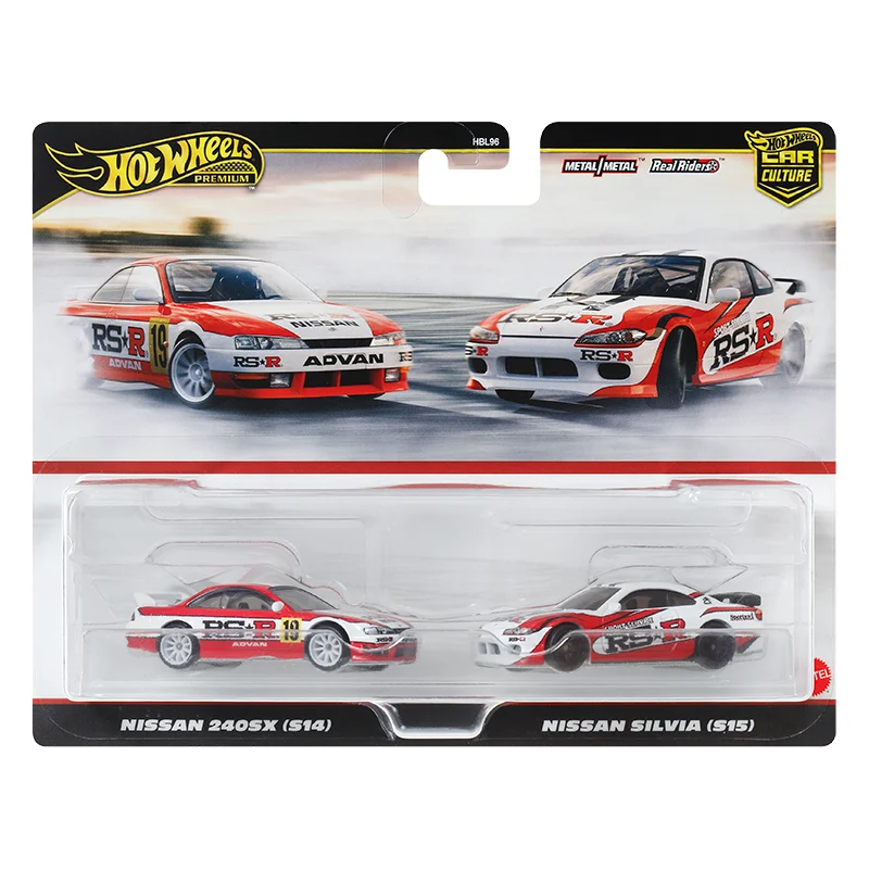 

Hot Wheels Nissan 240SX (S14) и Nissan Silvia (S15) 1/64 Die-cast игрушечные автомобили HBL96