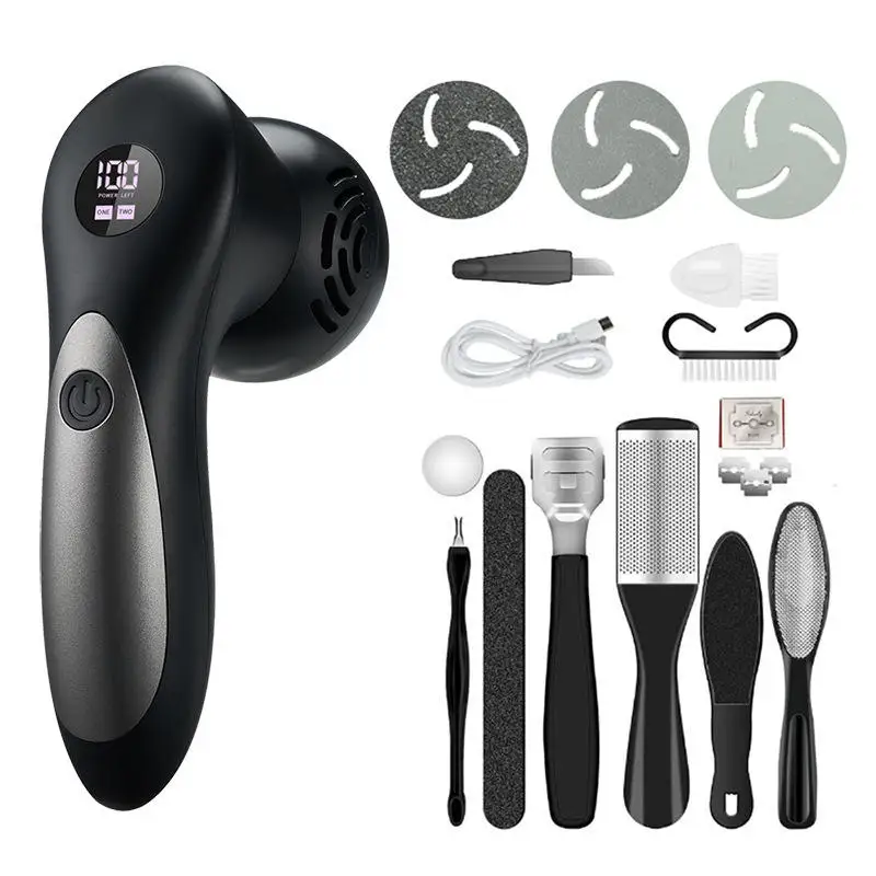Electric Feet Foot File Callus Removers with Led Light Rechargeable Foot Grinder with Vacuum