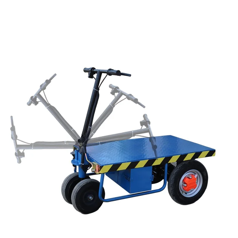 

Folding electric flatbed truck 500kg 800kg load 48V 650W 800W portable trolley small trailer