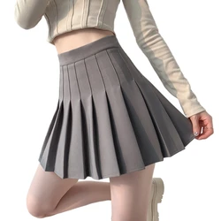 Summer High Waist Pleated Skirt Women Saias Vintage Sexy Mini Skirts Faldas Harajuku Casual Jupe Streetwear Woman Clothes New