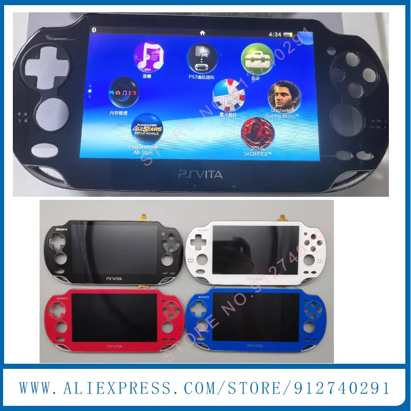 Black/White Color New Oled for Playstation PS Vita PSV 1000 1001 1004 LCD Display Screen With Touch Digitizer With Frame