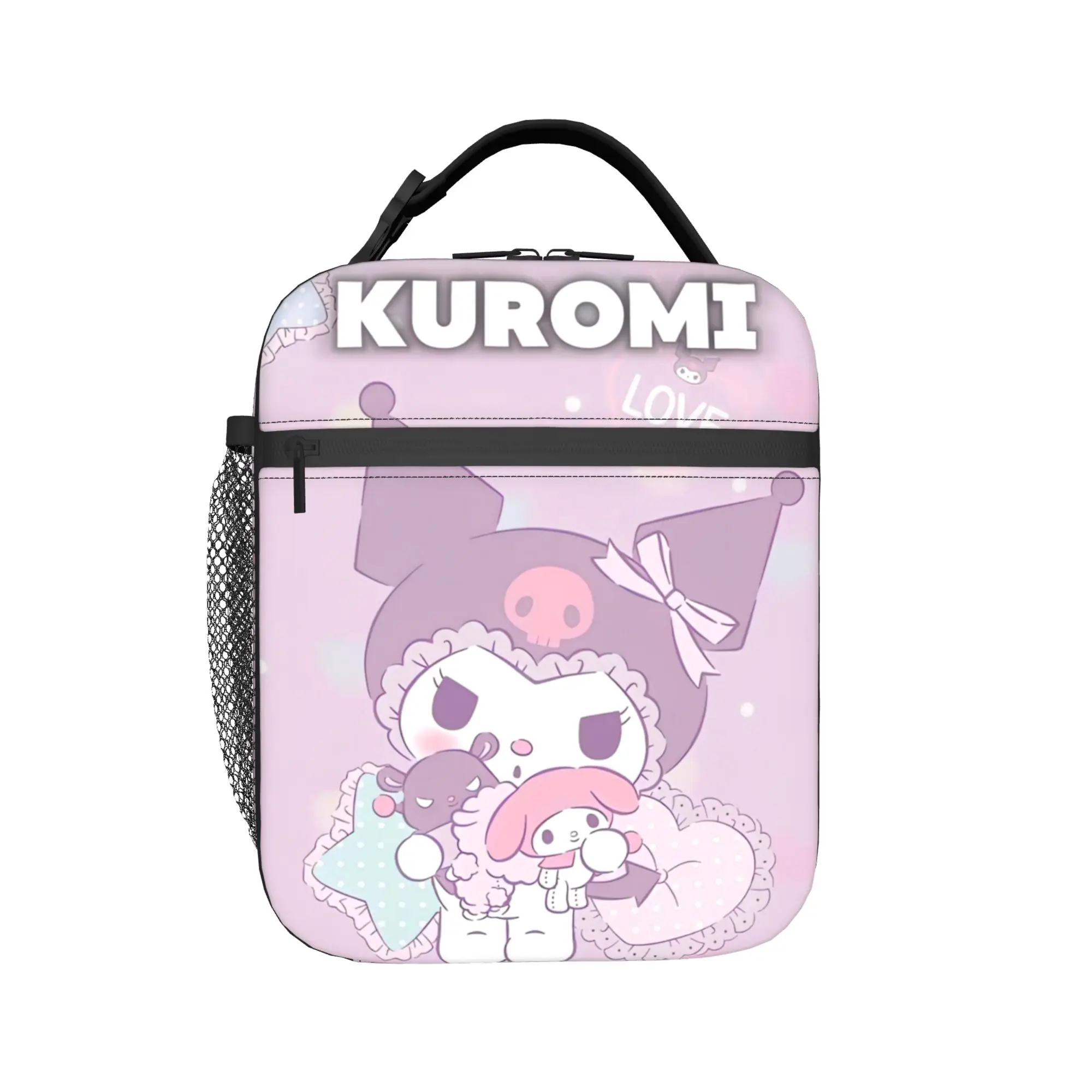 

Kawaii Kuromi Insulated Lunch Bags Leakproof Meal Container Thermal Bag Tote Lunch Box Beach Picnic Girl Boy