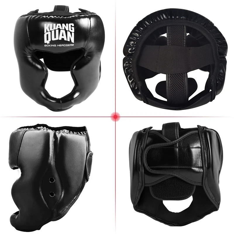 Kick Boxing Helmet for Men Women PU Karate Muay Thai Guantes De Boxeo Free Fight MMA Sanda Training Adults Kids Equipment