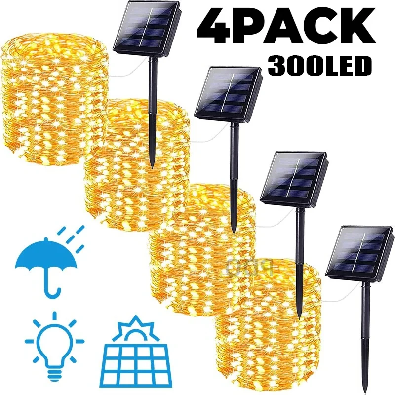 Dekoracje świąteczne zewnętrzna girlanda żarówkowa LED na energię słoneczną Led Twinkle wodoodporna lampa bajkowe oświetlenie ogrodowe na wystrój