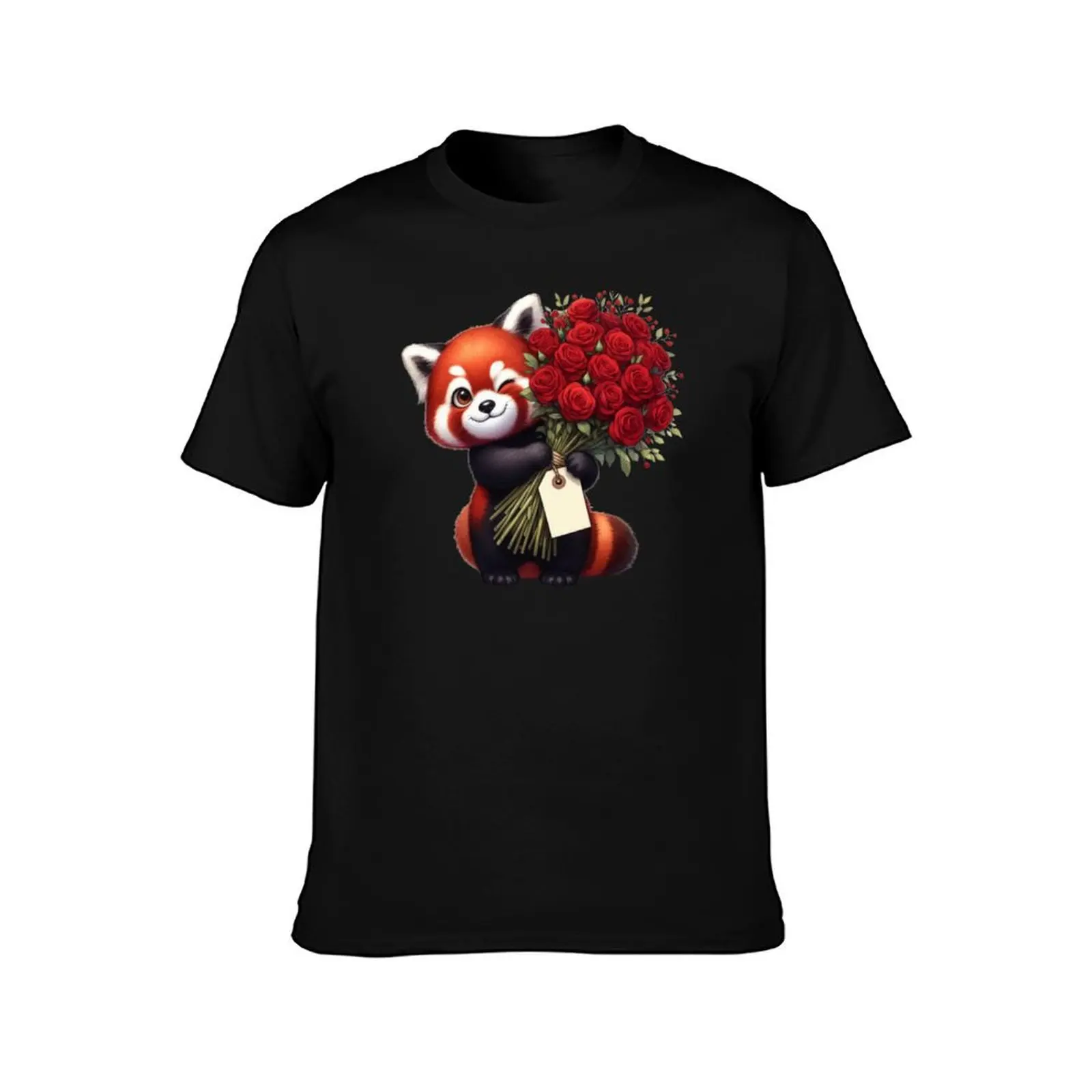 Cute red panda's loving expression! T-Shirt Urban Style Print T-Shirt