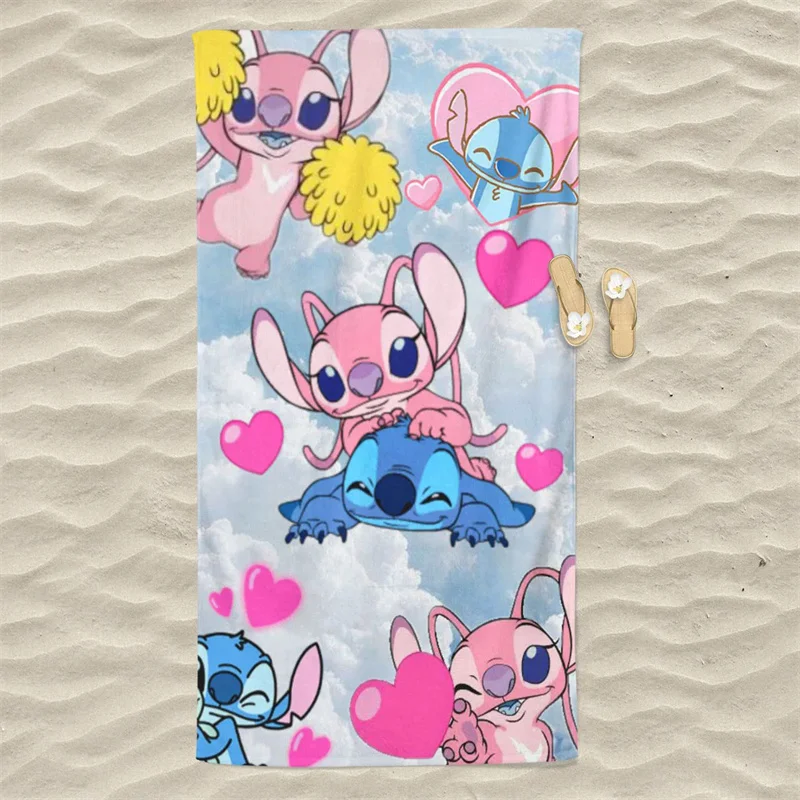 Stitch Bathroom Household Towels for Outing and Playing Beach Towels Beach Towels Beach Shawls Multi-size Cute Patterns