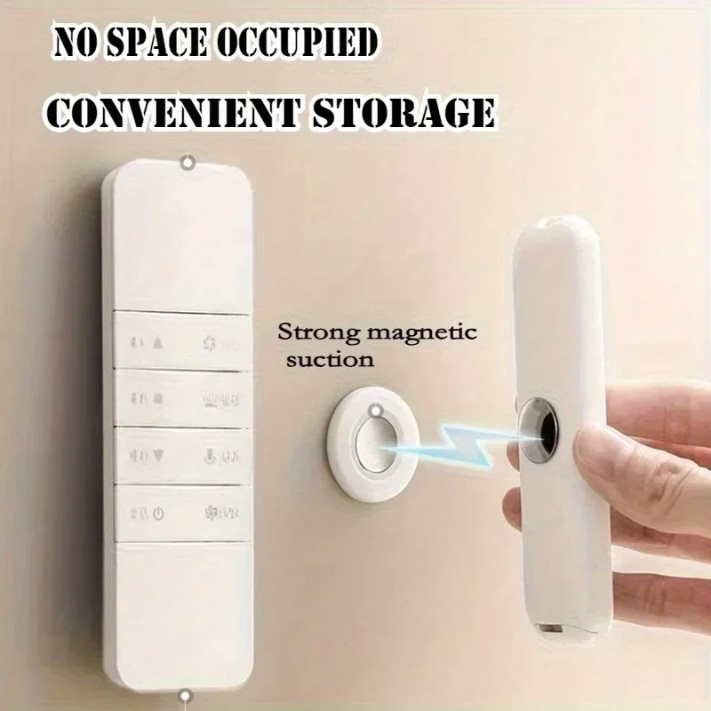 3/6/12pcs Magnetic Remote Control Holder Adhesive Wall Mount for TV Remotes Router Space Saving Strong Sticky Organizer for Keys