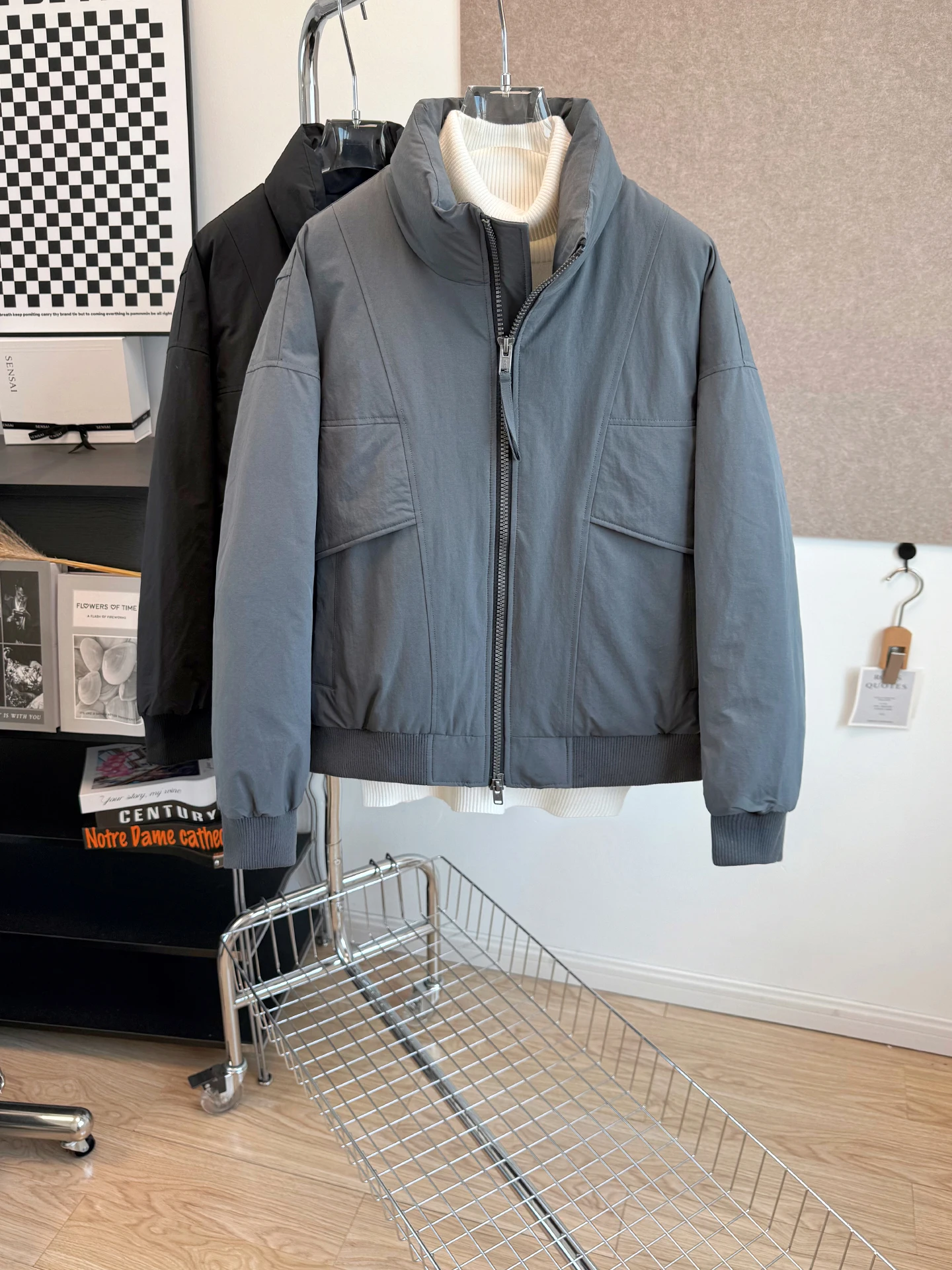 

Men's down Jaet Winter Thiened Warm Loose White Du Feather Stand Collar Casual Sle Outdoor Ci Wear Polyester Fabric