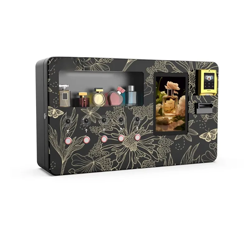 Custom Small Cologne Vending Machine Credit Card/Qr Code/Coin-Operated Wall-Mounted Perfume Vending Machine and Dispenser
