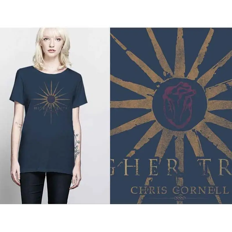 Chris Cornell Higher Truth T Shirt Blue New
