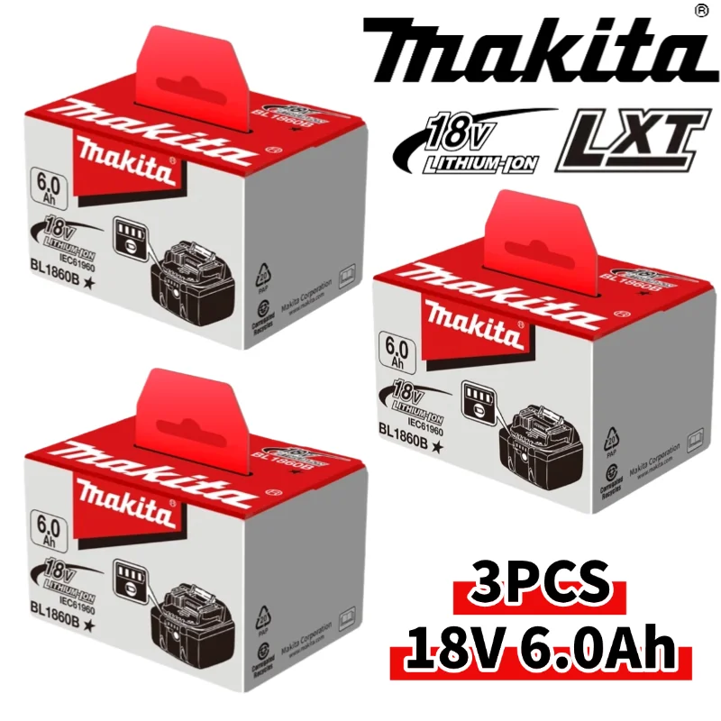 

2025 NEW Original Makita 18V 6.0Ah Battery ⚡ Direct Replacement for BL1840, BL1830B, BL1850B, BL1850, BL1860, BL1815