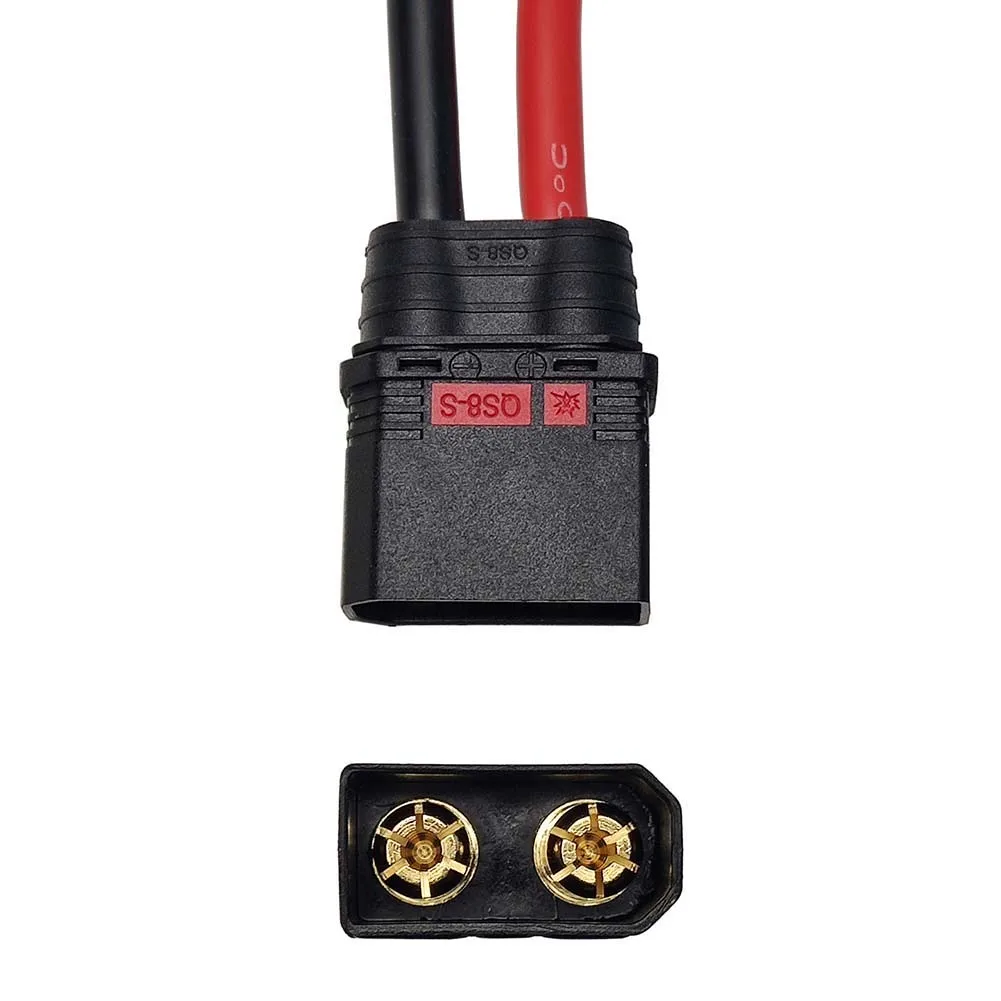QS8-S Anti Spark Battery Connector 110A With 10AWG Cable Male Female Adapter For RC Aircraft Model FPV Power Supply